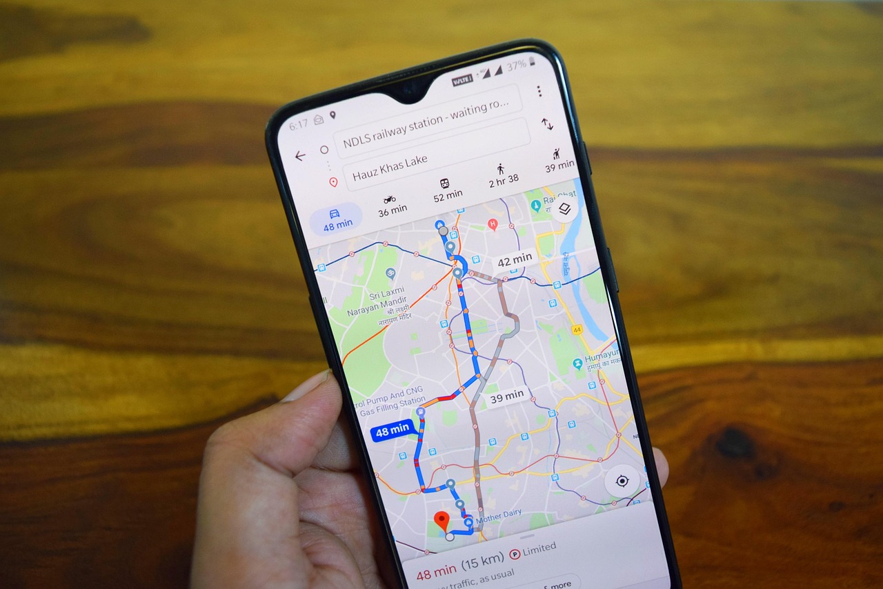 smartphone map app